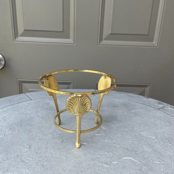 Vintage Accents Vintage Shell Brass Vase Holder Poshmark